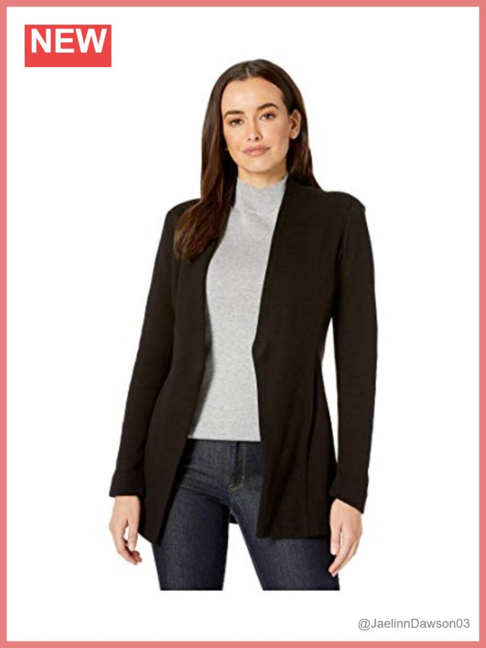 Plus Size Grace Knit Jacket Long Sleeve Magnetic Closure Casual